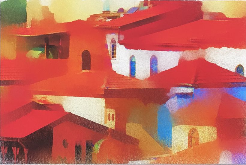 Ben Bronstein: Old City Roofs (Canvas-taulu)