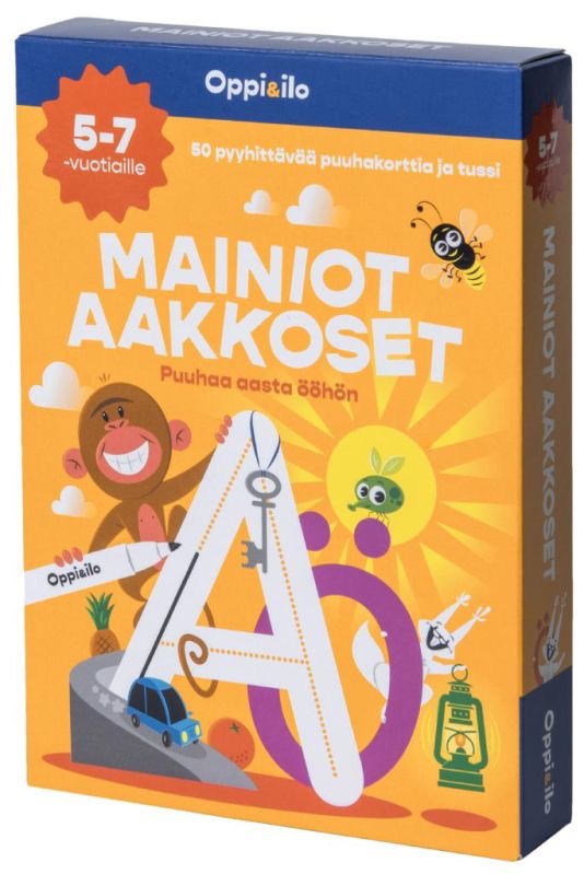 Oppi & Ilo: Mainiot aakkoset - puuhakortit 5-7 v