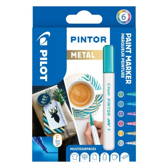 Pilot Paint Marker – Pintor Metal Fine Mix, 6 kpl